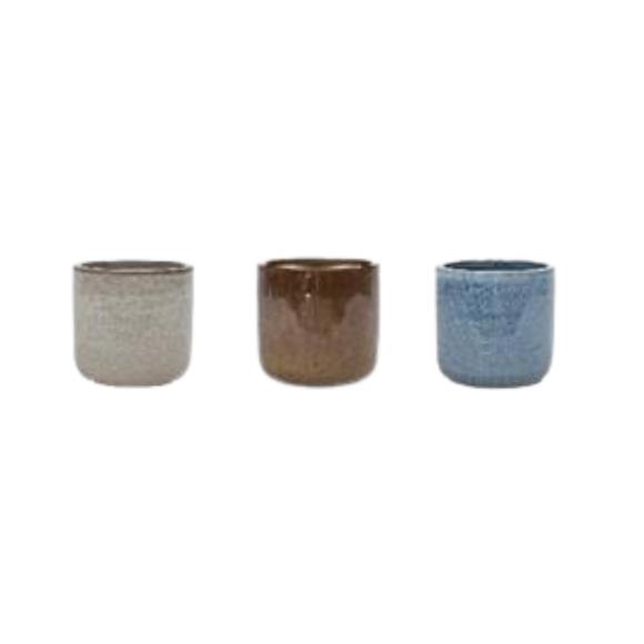 Glazed cilinder blue