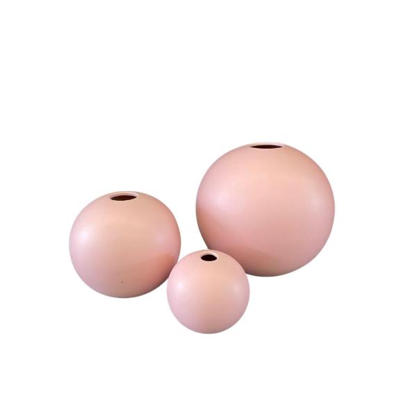 Bolvaasje pastelroze mat
