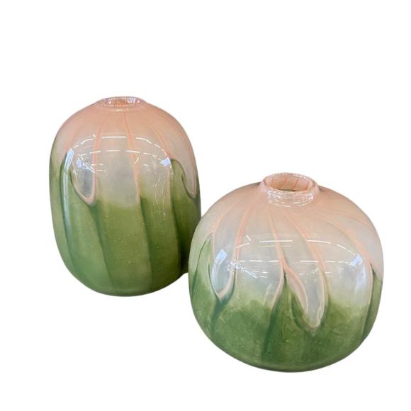 Bulgarglas groen/roos