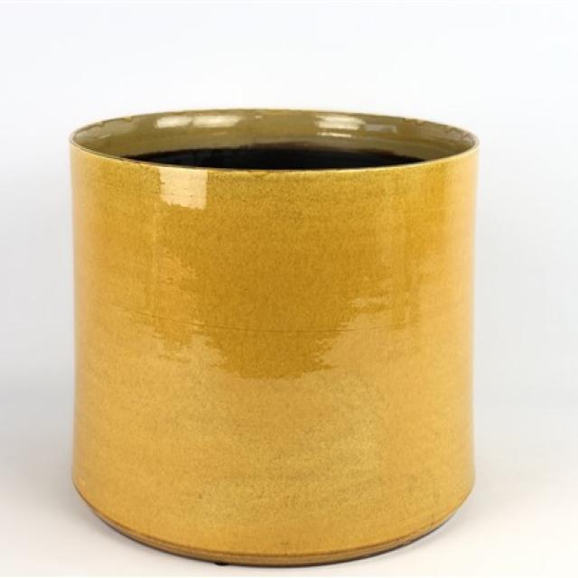 Flowerpot conic ochre